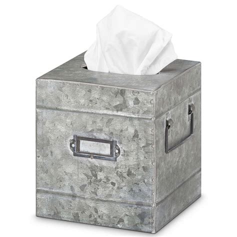 brushed metal tissue box cover|galvanized tissue box cover.